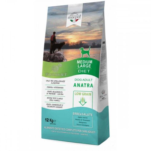 CB030/120 AEQUILIBRIAVET DOG MEDIUM ANATRA - kacsa 12KG Monoproteines Diétás teljes értékű táp táplálék intolerancia csökkentésére. Fehérjeforrás – kacsa.